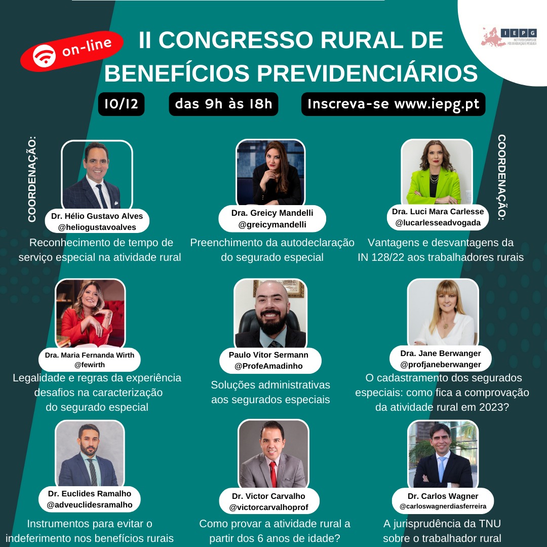 segundo congresso rural de beneficios previdenciarios